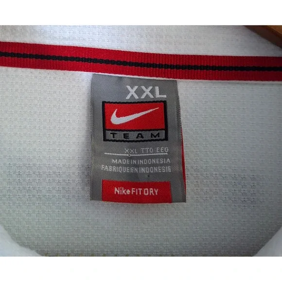 Nike Rutgers University Polo Shirt Mens XXL White Red Nike Fit Team Scarlet Y2K - Picture 5 of 9